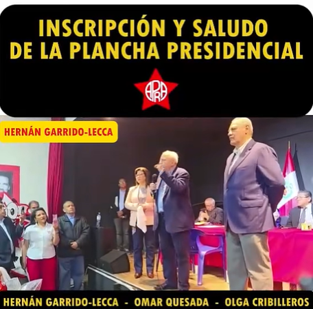APRA Inscribe su Plancha Presidencial para Cambiar el Rumbo del Perú
